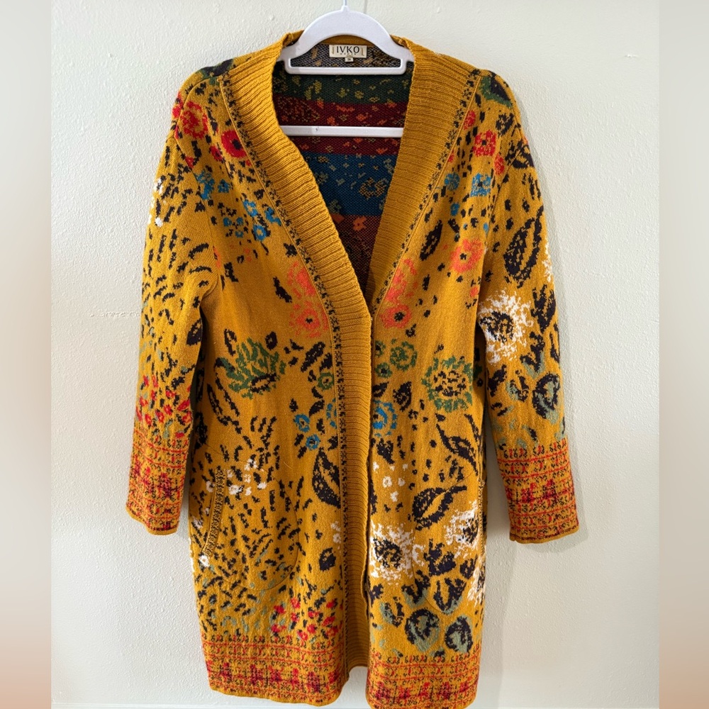 RARE IVKO Nadica Embroidered Coatigan
Golden Corn Yellow Size 38
